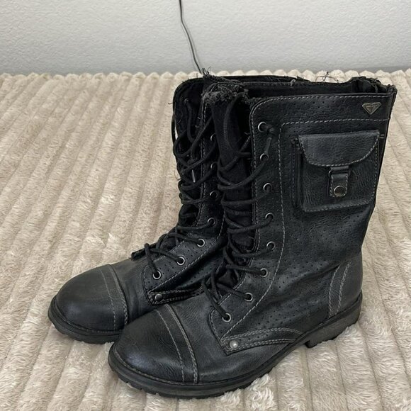Gray Roxy Combat Boot 8.5 - Picture 1 of 2